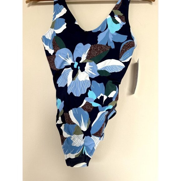Athleta Blue Floral Tropical One Piece Swimsuit XS - Picture 11 of 14